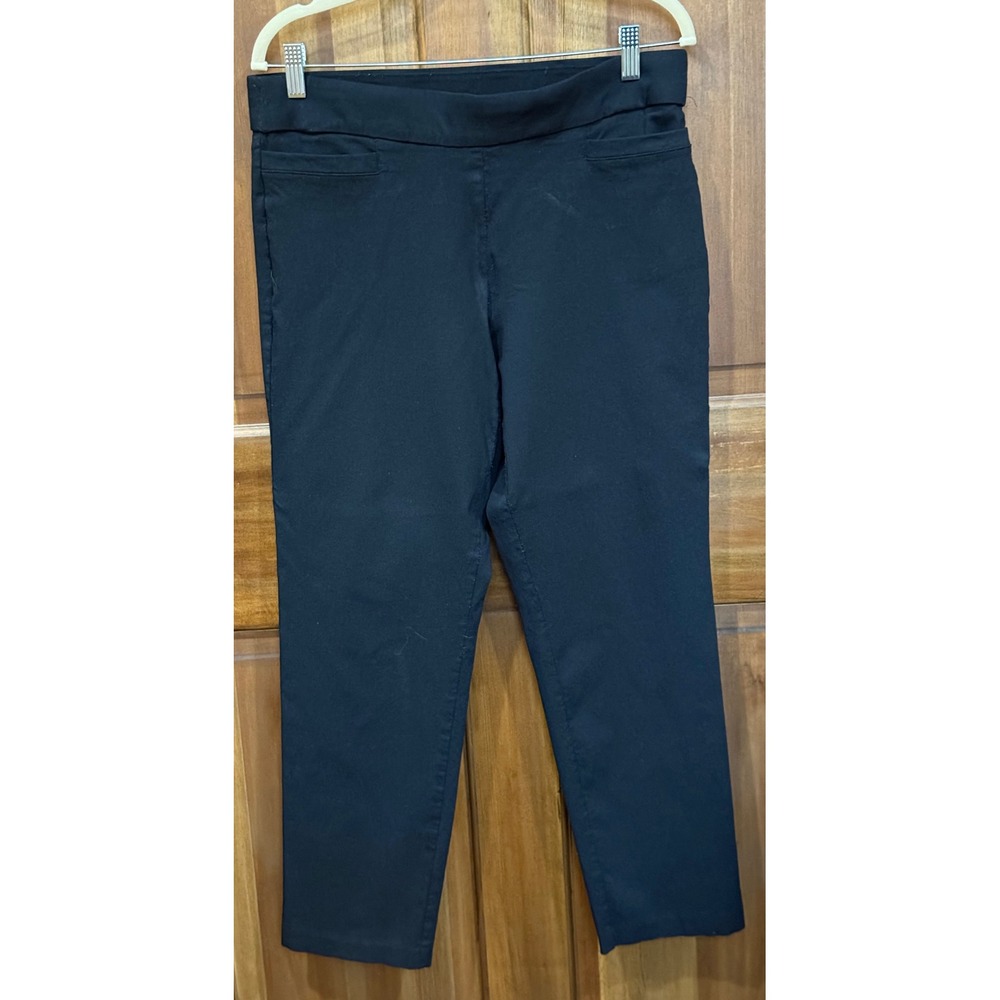 Briggs Petite Black‎ Elastic Waist Pull On Pants Women Size 12P